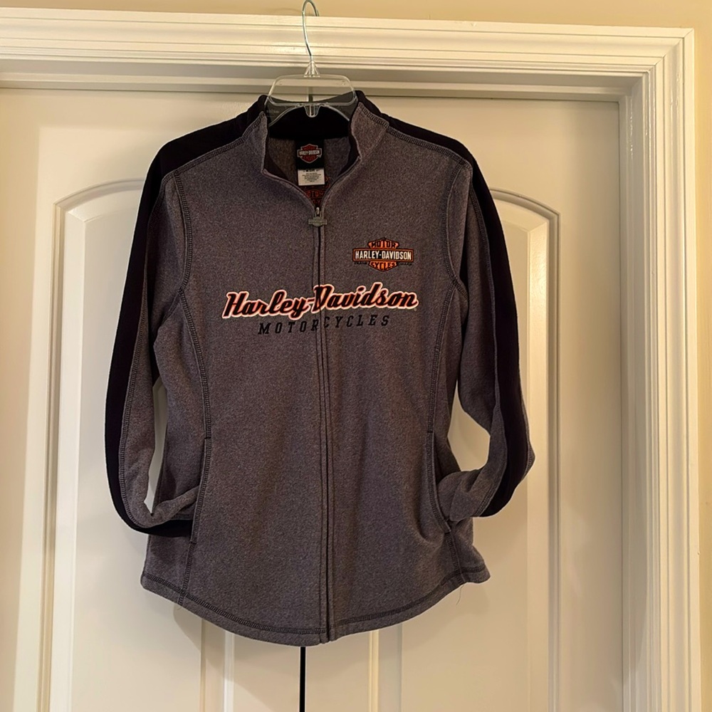 Harley-Davidson® ⍟ Logo Fleece Zipper Sweatshirt Gowanda  NY embroidered